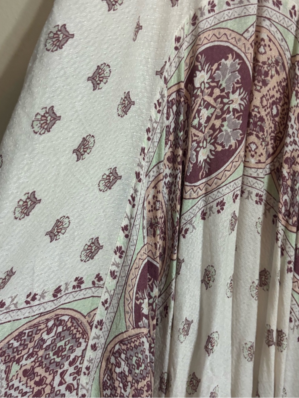 Free People Faithfully Yours Cream and Mauve Paisley Halter Maxi Dress - Picture 10 of 15